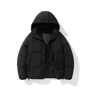 新标90白鸭绒简约休闲连帽外套纯色加厚羽绒服ESY0209-P210图片