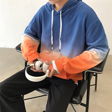 703-W178-P70春秋季吊染渐变全棉卫衣帽衫，男装卫衣，星座703