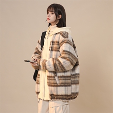 XZ225-2-20909-P135控158复古毛呢大衣小香风假两件外套棉衣棉服，男装棉衣，星座225-2