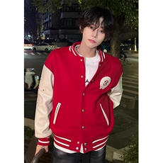 克罗风格十字架贴皮刺绣棒球服夹克男女宽松休闲外套潮JM416，男装夹克，星座1116A（原606A-3）