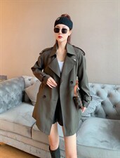 一手长大气收腰风衣，女装风衣，YO\VLF雅洛菲