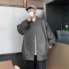 主推新款美式高街立领夹克潮牌皮衣夹克宽松外套A436-W103-P68，男装夹克，电商A436