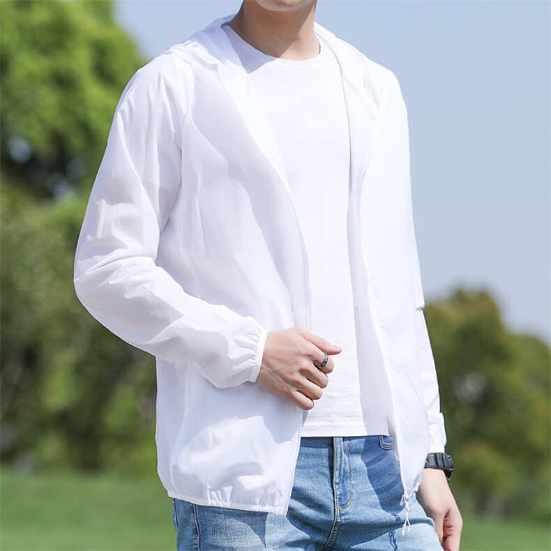 F8569夏季男士户外防晒衣皮肤衣连帽长袖超薄防晒夹克P50,男装夹克,电商B360