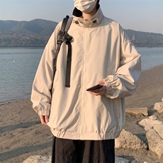 新款翻领上衣韩版潮流纯色夹克男春季港风ins痞帅外套W7104-P50，男装夹克，星座512-2