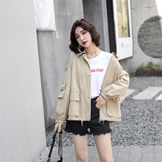 牛仔外套女2022春装新款韩版宽松复古港味百搭工装夹克，女装短外套，梦懿尔