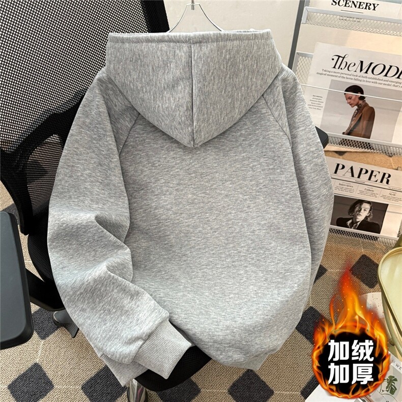 刺绣重磅连帽卫衣男款秋季拼接解构外套美式上衣WY007P43-49,女装短外套,星座1013-5