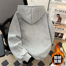 刺绣重磅连帽卫衣男款秋季拼接解构外套美式上衣WY007P43-49，女装短外套，星座1013-5
