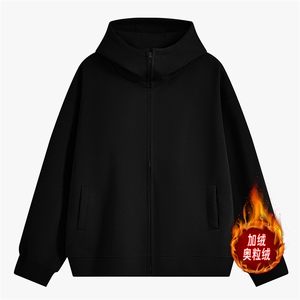重磅500克boxy连帽卫衣双拉链开衫加绒奥粒绒 RH5359JR-P75图片