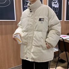 美式贴标棉衣男冬季ins宽松情侣保暖棉服灯芯绒棉袄外套MW91，男装棉衣，星座1116A-1（原606A）