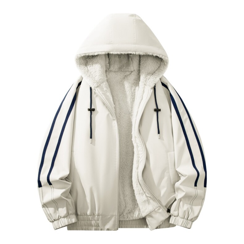 自家图有视频加绒毛领棉衣冬季新款座山雕连帽派克棉服M2556p88，男装棉衣，电商D315