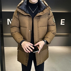 新标50-396-M-4XL-P225成衣中长款连帽羽绒服男外套，男装羽绒服，电商B255