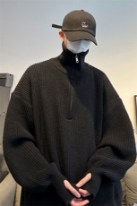 抖音直播！半高领拉链套头针织毛衣男外套男XH13-p55，男装针织衫/毛衣，电商B367