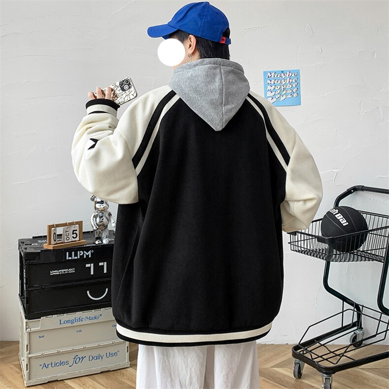 冬款港风加棉加厚休闲棉衣外套毛巾绣棒球服男士8133-P120控价158,男装棉衣,电商A441-1