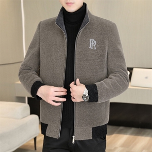 冬季新款男士短款立领毛呢时尚潮流大衣夹克外套男D82P145控238图片