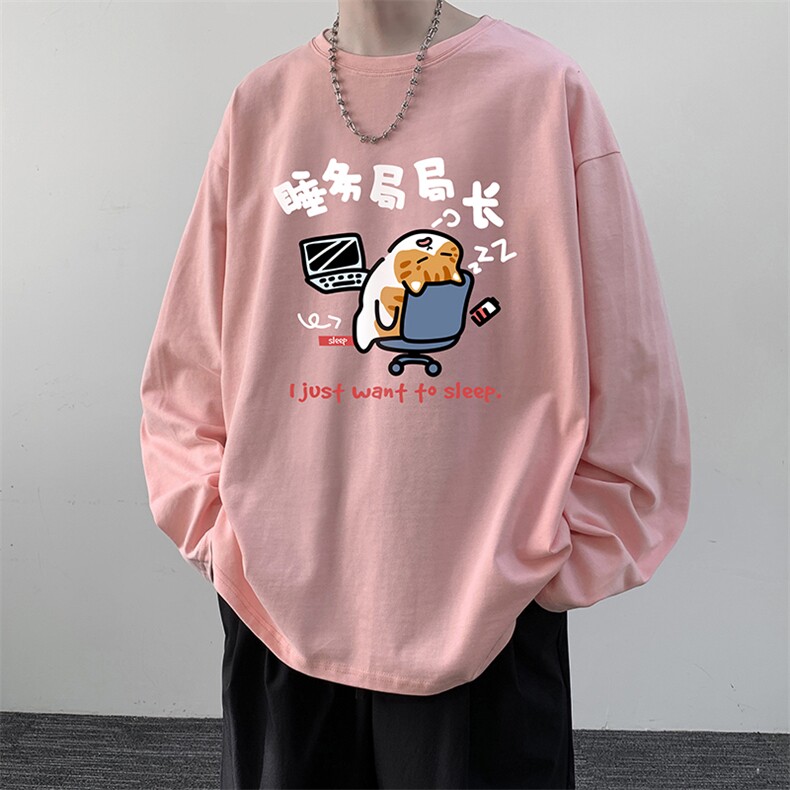 控48重磅230g纯棉长袖t恤男大码圆领卫衣打底衫TX3447-P28,男装T恤,电商A040