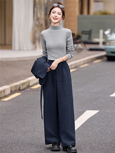 时尚通勤西装马甲阔腿裤套装女2025秋季新款女神范气质收腰三件套图片