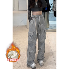 加厚保暖银狐绒大码运动卫裤男大口袋休闲裤K1955J加绒-特P30控58，男装休闲裤，电商A001