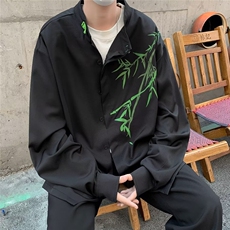 中式衬衫男复古风夏季宽松上衣T恤舒适百搭，男装衬衫，星座716-2