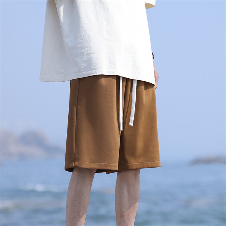 夏季短裤男美式复古重磅纯色宽松运动五分裤DSA157B-DK9125-特P25,男装牛仔裤,电商A157B