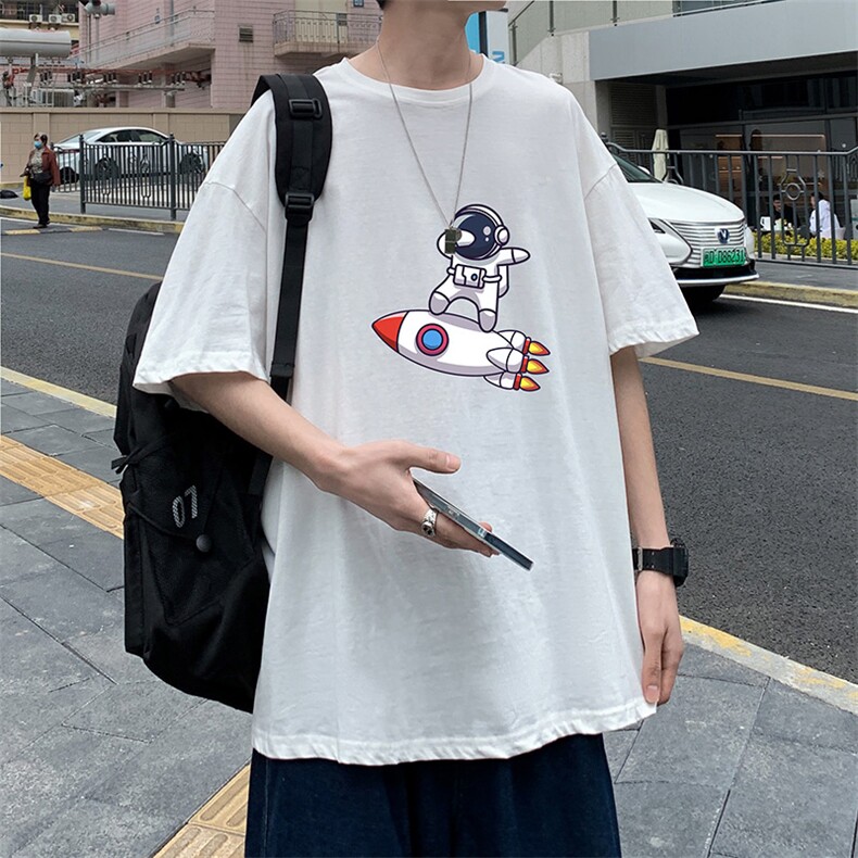 DX17158-P20纯棉短袖t恤男大码半袖打底衫宽松体恤衫港风,男装T恤,电商A040