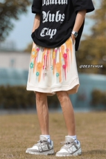 2026夏季新款港风大码发泡印花五分裤M-5XL-DK2317-特P30，男装牛仔裤，星座417-1（原电商B245）