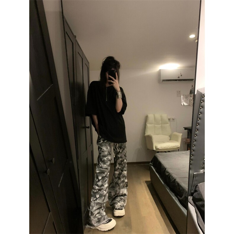 【有货】迷彩工装裤男款直筒宽松破坏感帆布裤子N0089LL-特P55,男装工装外套,星座1007（原301D）
