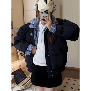 网络图现货宽松外套男女款冬季复古宽松面包服棉服R7633-P105图片