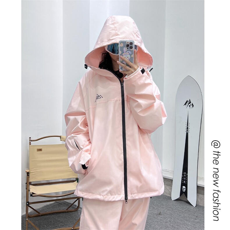 户外防水滑雪服中性保暖加绒大码防风袖情侣款外套M34-P140控218,男装棉衣,电商A001