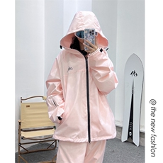 户外防水滑雪服中性保暖加绒大码防风袖情侣款外套M34-P140控218，男装棉衣，电商A001