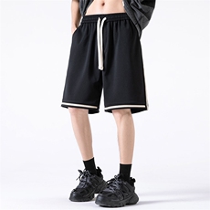 夏季新款冰丝垂感短裤无影墙休闲裤男免烫宽松凉感K23203-P39控58，男装牛仔裤，星座717