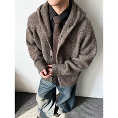 2025秋冬新款连帽毛衣男开衫复古套头针织衫慵懒风外套-A2311TP72，男装针织衫/毛衣，电商B241