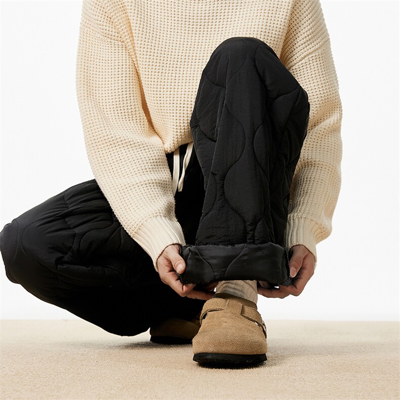 抖音品质冬季潮流情侣葫芦格宽松休闲保暖棉裤B313-K866-p55控78，男装棉裤，电商B313