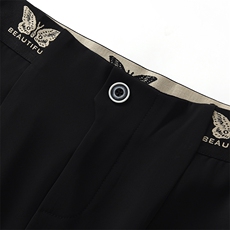 2025春季新款直筒裤薄款高腰气质民族风垂感真丝优雅休闲女裤，女装休闲裤，温伦斯特羊绒