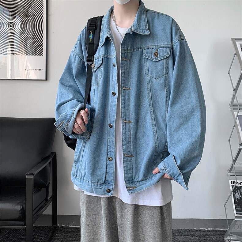 牛仔夹克男大码牛仔外套男茄克NJ77337-P60,男装夹克,电商A040