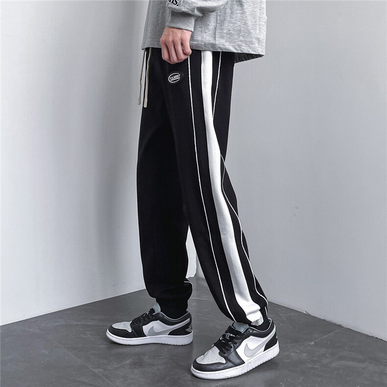 1秋季港风休闲裤男宽松九分裤大码M-5XL运动裤男长裤K7486P45控68，女装休闲裤，星座226-2