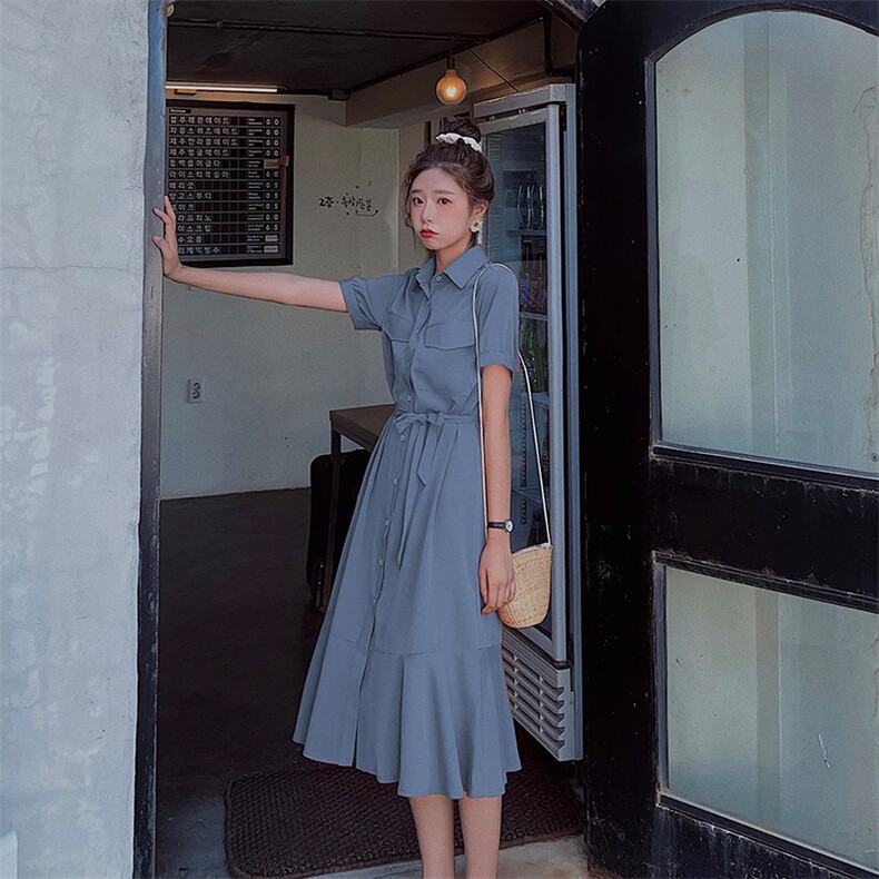 爆款，网红鱼尾衬衫裙，提供，8306-861p85K138，女装连衣裙，Mushroom