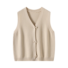 简约法式时尚百搭纯色马甲开衫，女装马甲，温伦斯特羊绒