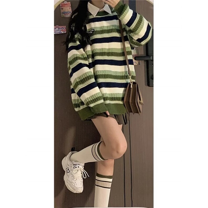 秋冬新款慵懒风宽松保暖套头长袖针织衫上衣，男装针织衫/毛衣，星座506A