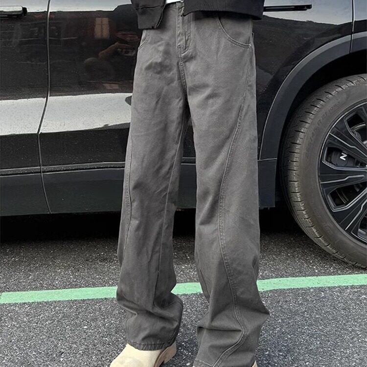 2025美式复古直筒工装休闲裤男女潮流ins宽松百搭长裤G375p55,男装休闲裤,电商D256-2(原A064-2)