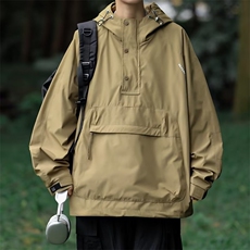 春秋季日系户外登山冲锋衣外套男潮牌机能工装连帽夹克W7871-P55，男装夹克，星座512-4