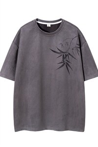 1竹竹高升烧花麂皮绒大码M-5XL短袖T恤JDT77787特P25块供抖音视频图片