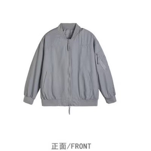 棒球服夹克男生痞帅潮牌美式复古春秋新款宽松百搭夹克上衣图片