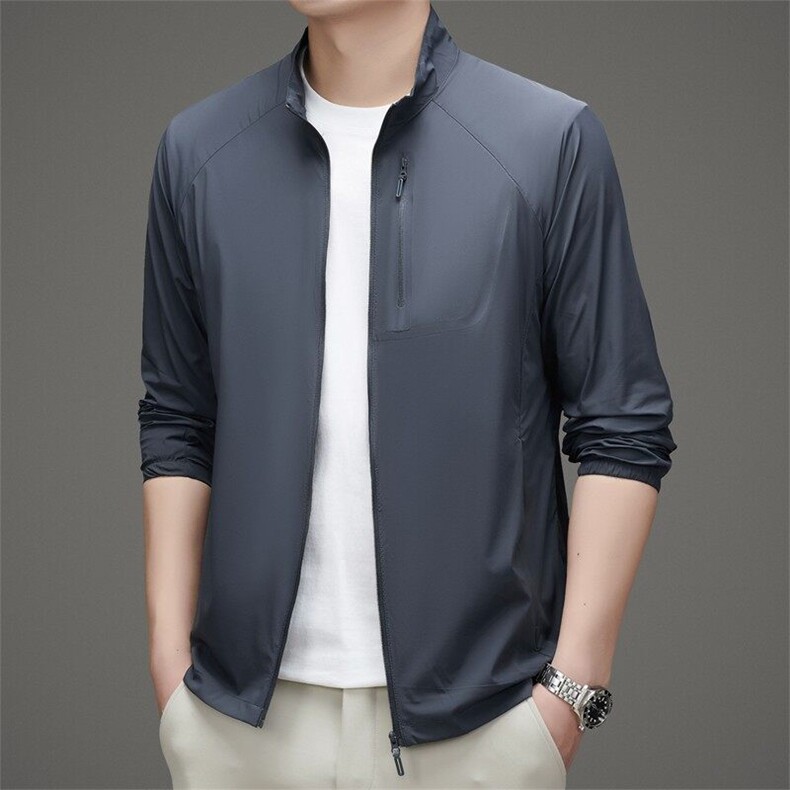 BGW833258春夏男士透气皮肤衣冰丝外穿防晒服薄款户外免烫外套图片