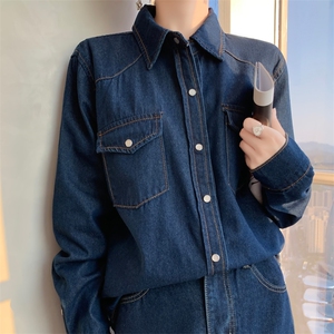 时尚百搭气质休闲牛仔外套女长袖显瘦宽松韩版学生上衣春秋季新款图片