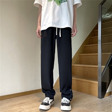 抖音夏季冰丝裤宽松西裤垂感休闲裤D329-QM592-P60-控98，男装西裤，电商D329