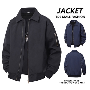 美式复古藏青色飞行员夹克外套潮牌欧美街头vintage短款棒球服男图片