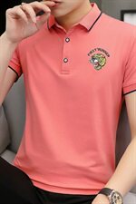5719夏季潮流韩版衬衫领短袖POLO衫2021新款短袖T恤男翻领，男装T恤，电商D310（原电商305）