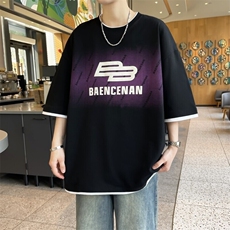 25152-特P40夏季休闲时尚T恤男短袖打底衫青少年潮牌印花T恤，男装T恤，电商D310B