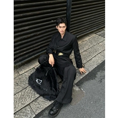 现货自制TWOWUS不对称高级感翻领小西装新中式休闲西服，男装西服，星座910A