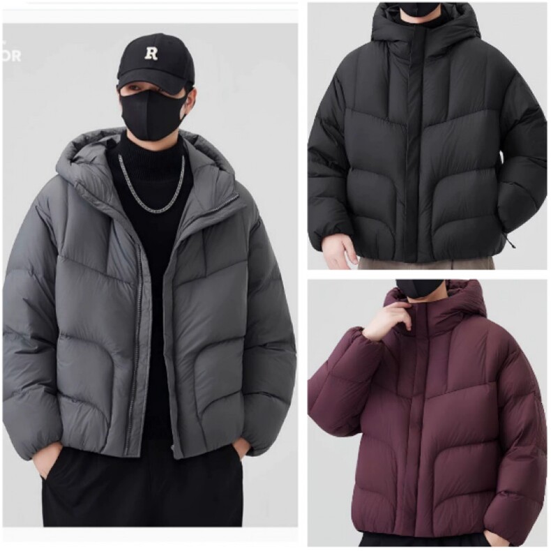 (网图) 90白鸭绒 207-240克 龟背羽绒服百搭宽松  313B-2722-P330图片